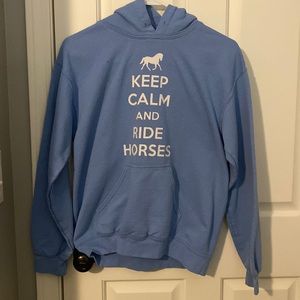 Light blue horse hoodie
